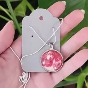 NWT, Silver Gemstone Pendant Necklace